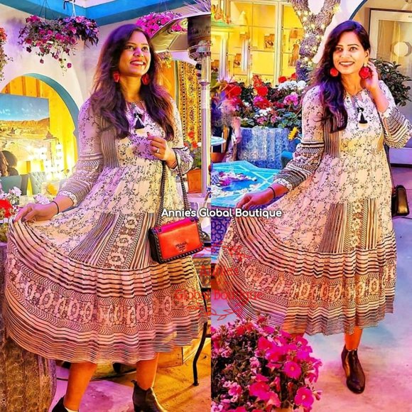 NWT ANTHROPOLOGIE Talulah Tiered Midi Dress. Size M - Picture 13 of 15